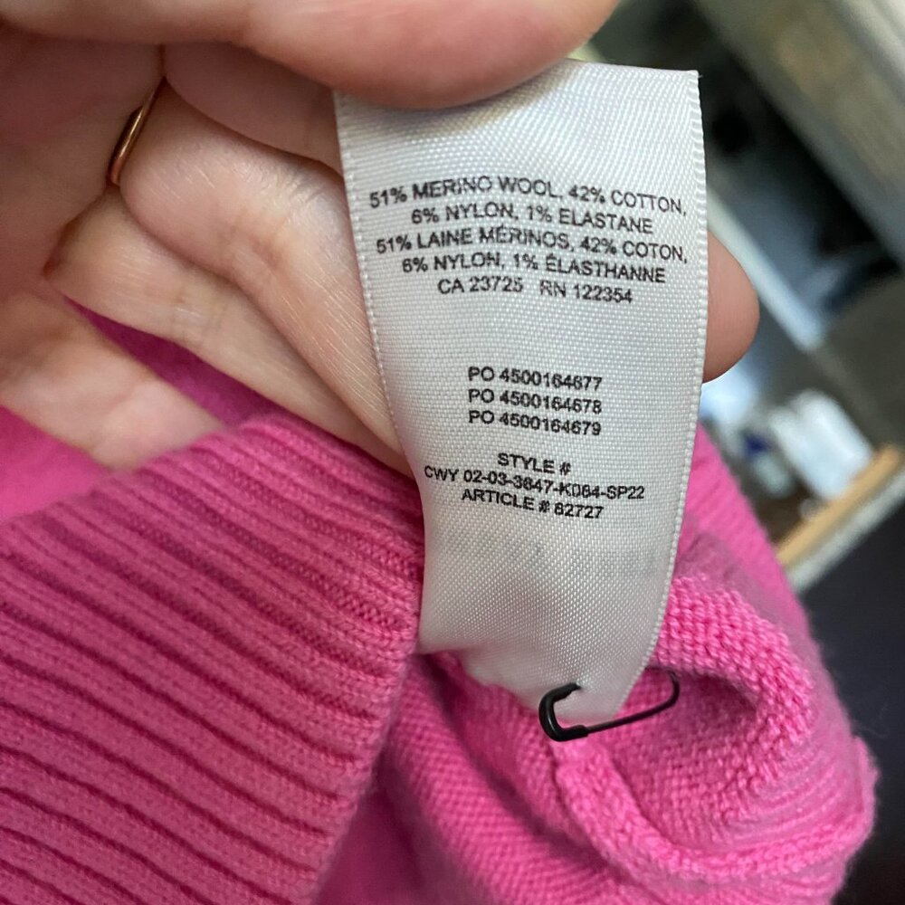 Aritzia Sunday Best Pink Merino Wool Winston Cropped Sweater Vest Size S - Picture 3 of 5